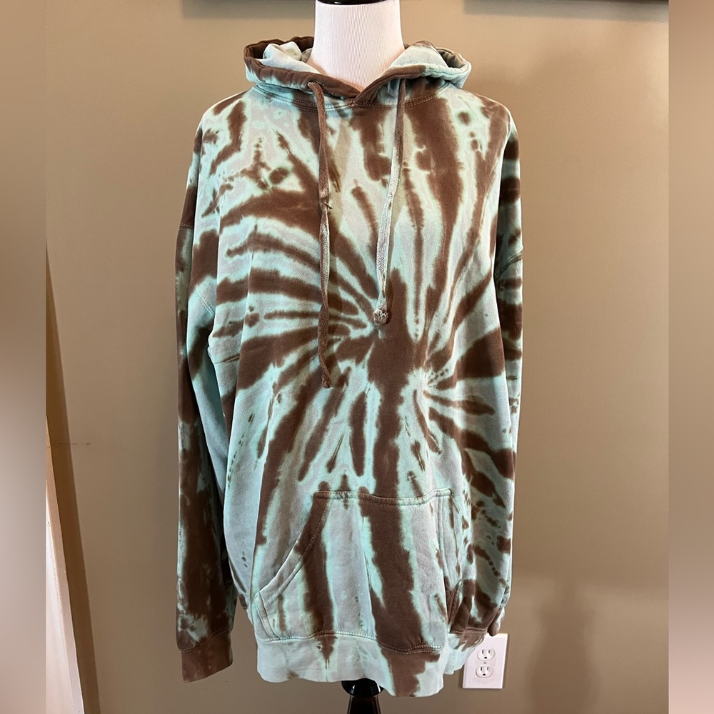 Jake Austin Grey Mens tie dye Hoodie Sz Large